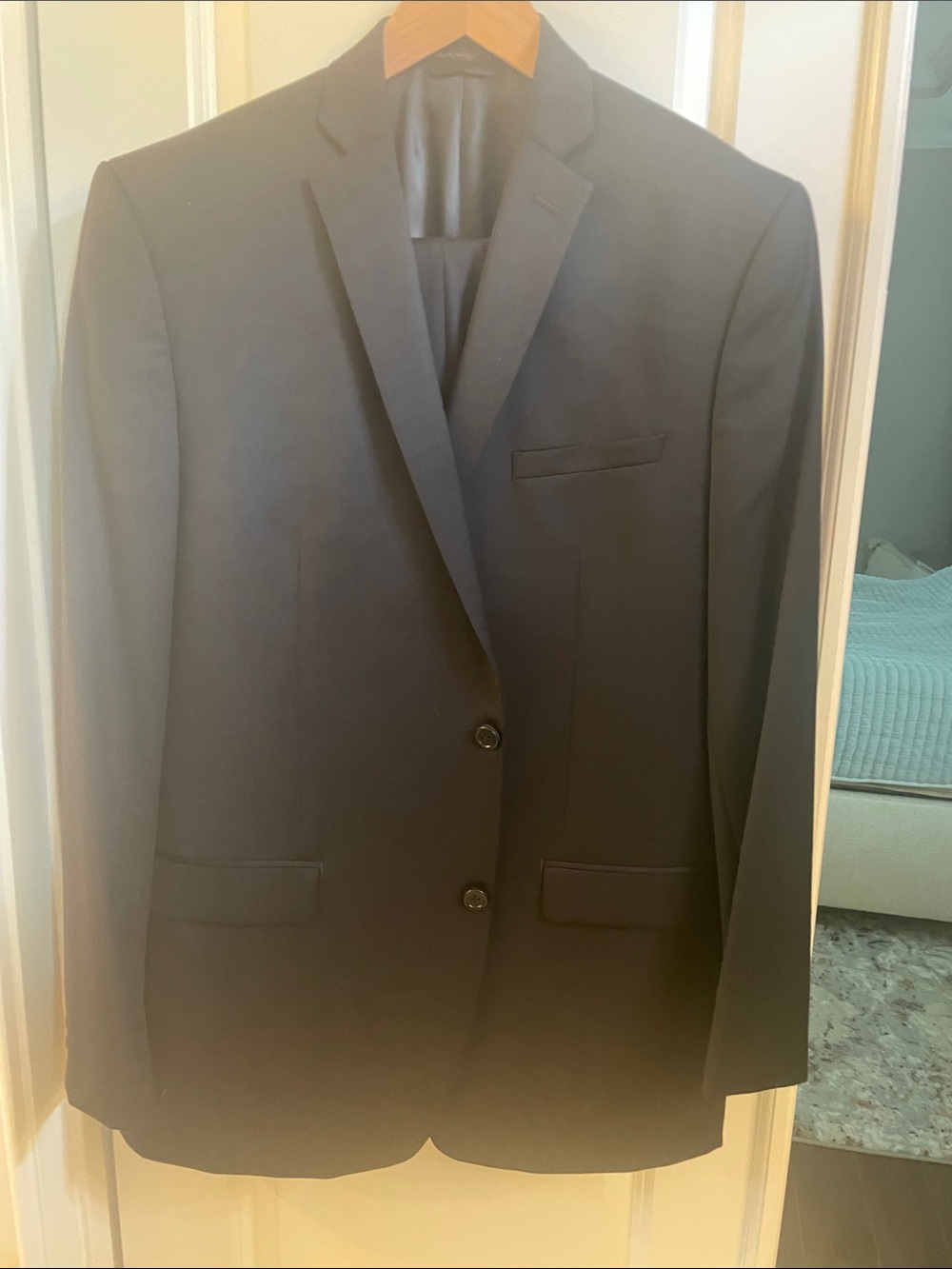 Calvin Klein Men's Navy Two-Button Suit Jacket